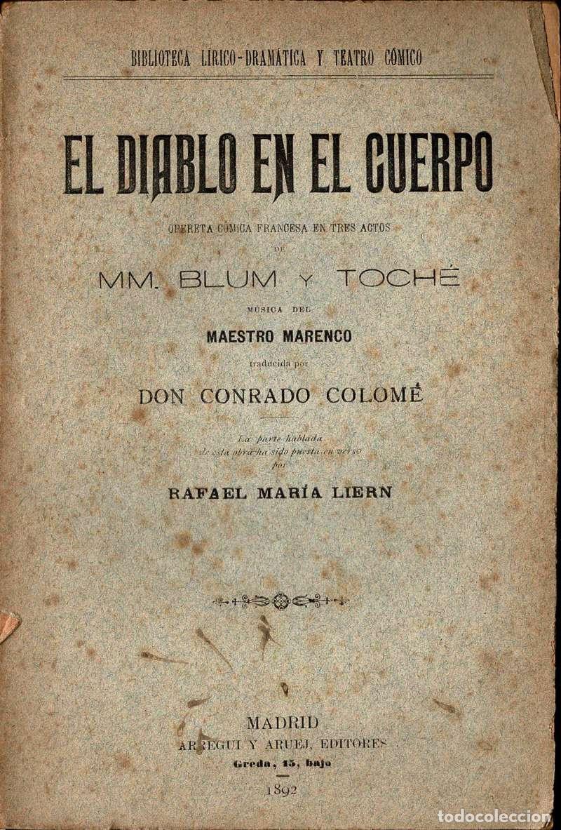 Libros de segunda mano: El Diablo en el Cuerpo - MM. Blum y Toche