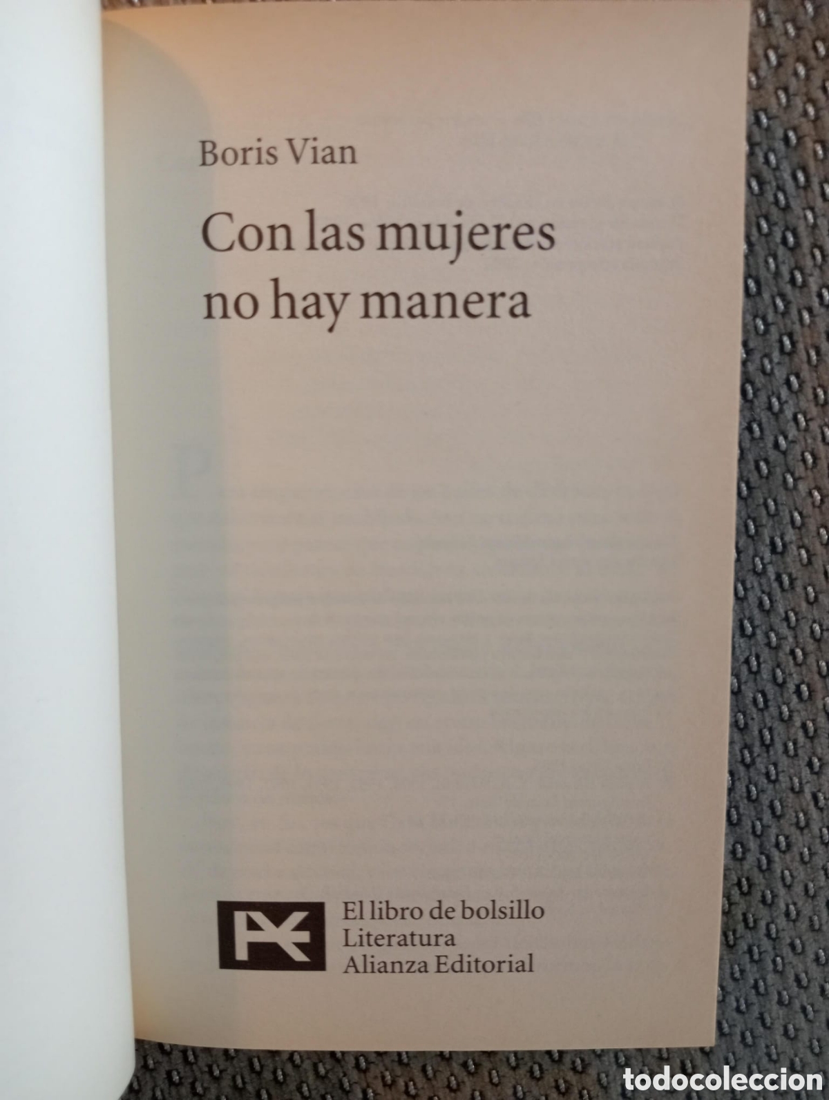 Libros de segunda mano: Con las mujeres no hay manera / Boris Vian - Foto 2