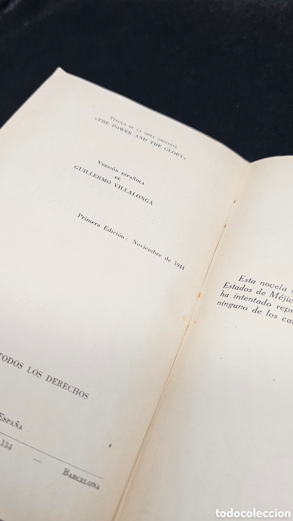 Libros de segunda mano: novela El poder y la gloria de Graham Greene decada de 1940 - Foto 4