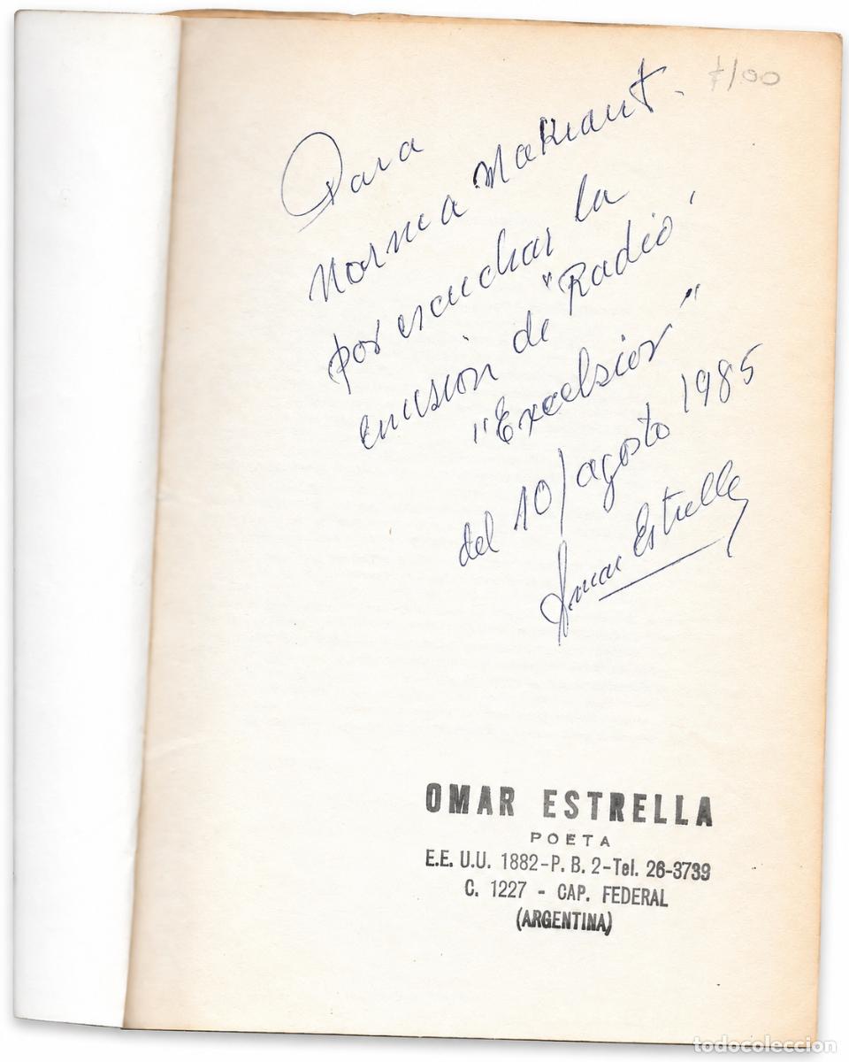 Libros de segunda mano: OMAR ESTRELLA &ndash; VIENTOS AZULES &ndash; LM - Foto 2