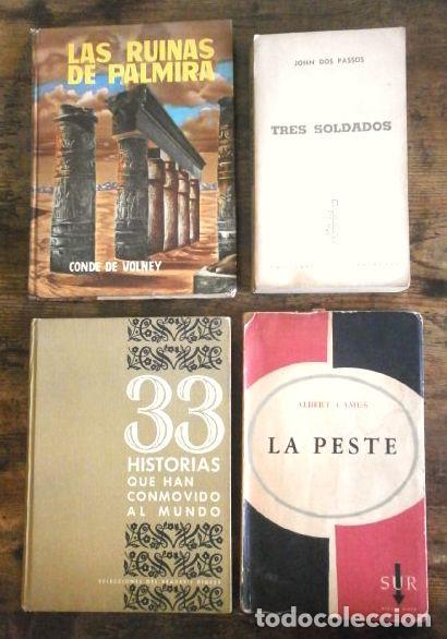 Libros de segunda mano: Lote 4 Libros: La Peste A.Camus - Tres Soldados - Ruinas de Palmira - 33 HISTORIAS QUE HAN CONMOVIDO