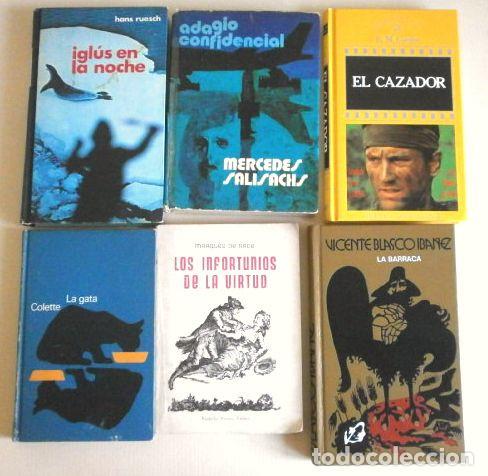 Libros de segunda mano: Lote 6 Libros de Novela de los A&ntilde;os 70 - MARQUES DE SADE, La Barraca, La Gata, SALISACHS, Cazador,