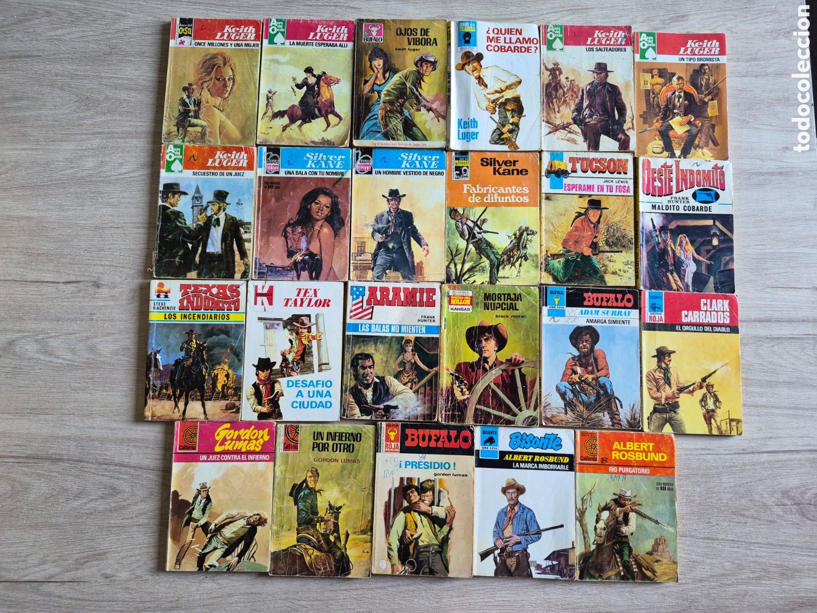 Libros de segunda mano: Lote 23 novelas del Oeste de Keith Luger , Silver Kane , Black Moran , ... etc. - A&ntilde;os 70 .
