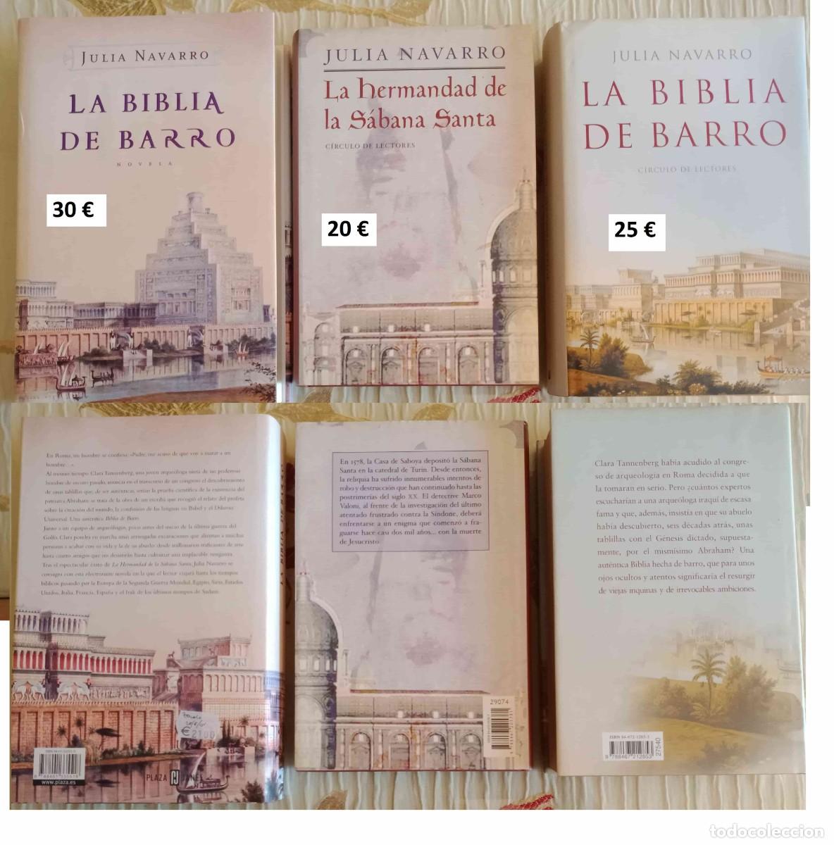 Libros de segunda mano: JULIA NAVARRO - 3 LIBROS - La biblia de barro ( 2 ) - La hermandad de la S&aacute;bana Santa