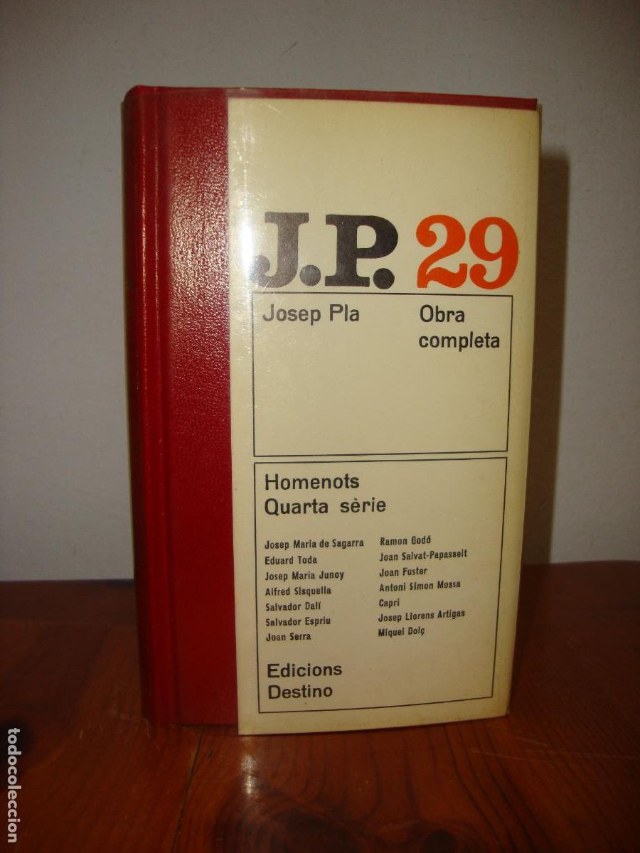 Second hand books: OBRA COMPLETA, 29. HOMENOTS. QUARTA SERIE (EDICIONS DESTINO) - JOSEP PLA