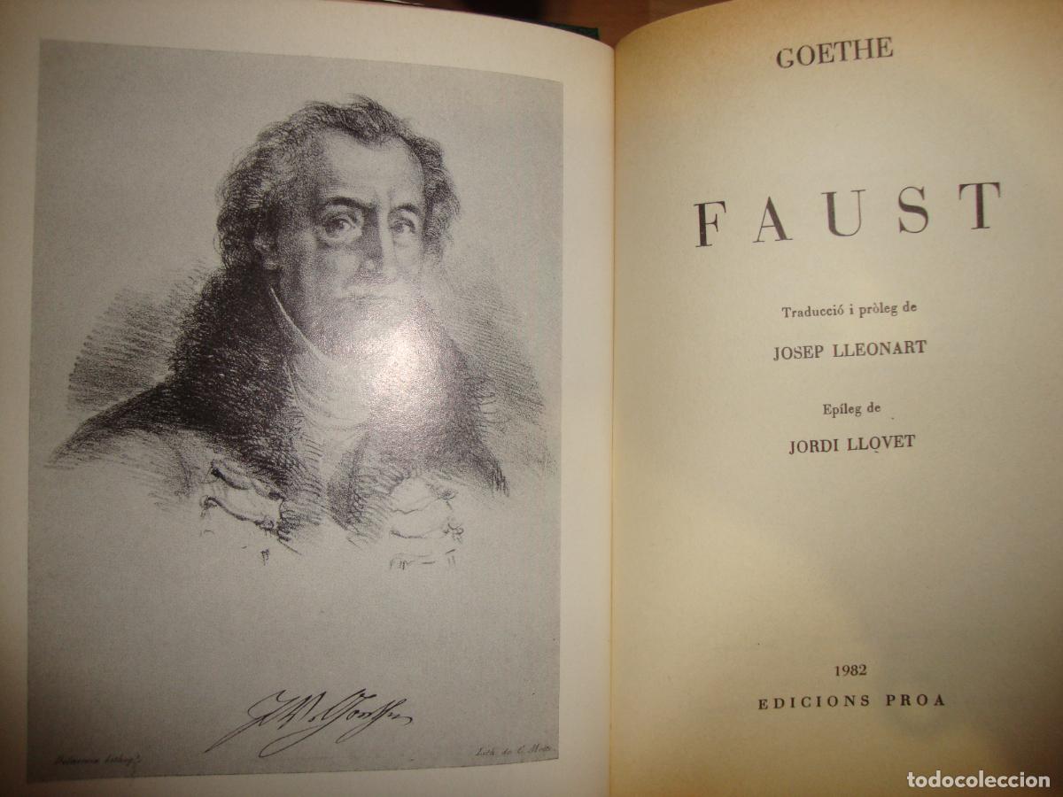 Libros de segunda mano: FAUST (EDICIONS PROA) - GOETHE - Foto 4