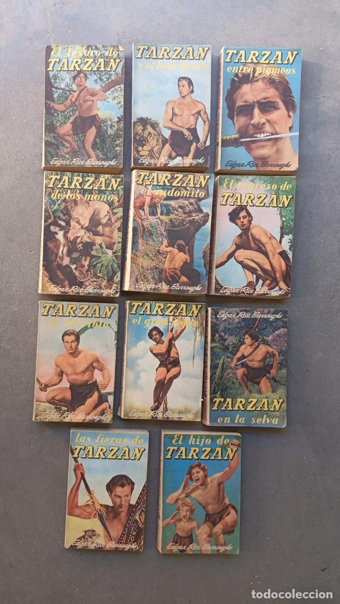 Libros de segunda mano: Lote 11 Vol&uacute;menes Tarz&aacute;n - Edgar Rice Burroughs - Ed. Gustavo Gili,1956