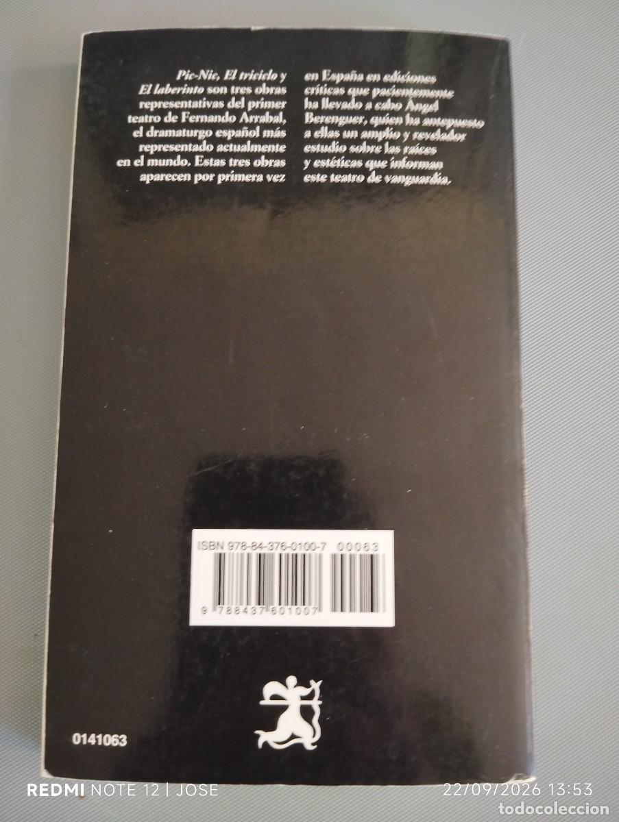 Libros de segunda mano: Novela Fernando arrabal (654) - Foto 3