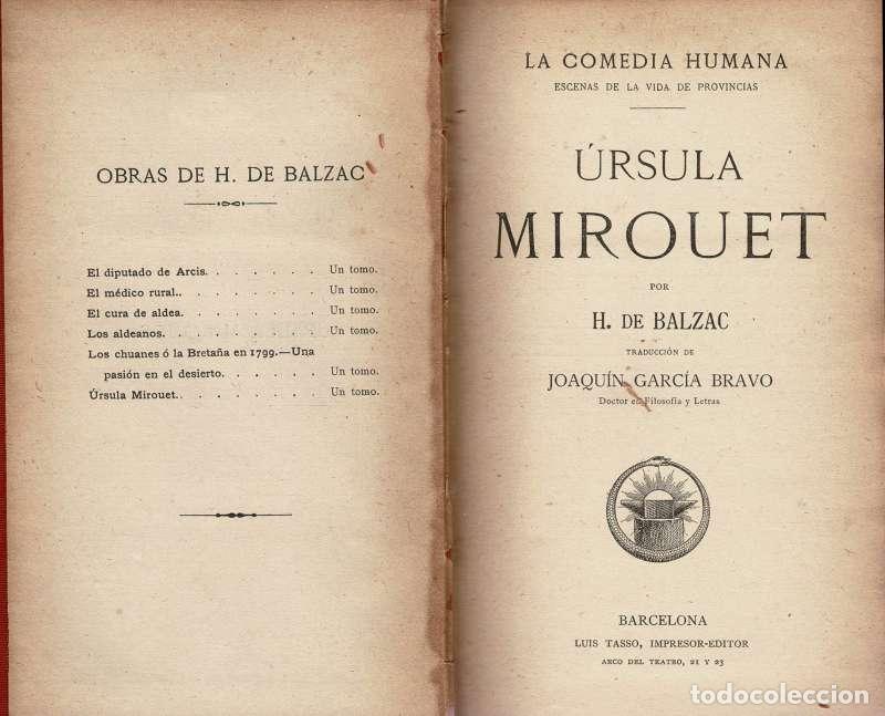 Libros de segunda mano: H. de Balzac - Ursula Mirouet - Foto 3