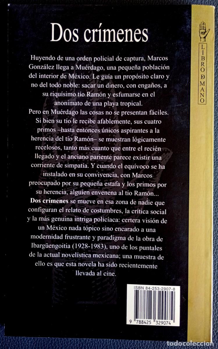 Libros de segunda mano: Jorge Ibarg&uuml;engoitia . Dos cr&iacute;menes - Foto 2