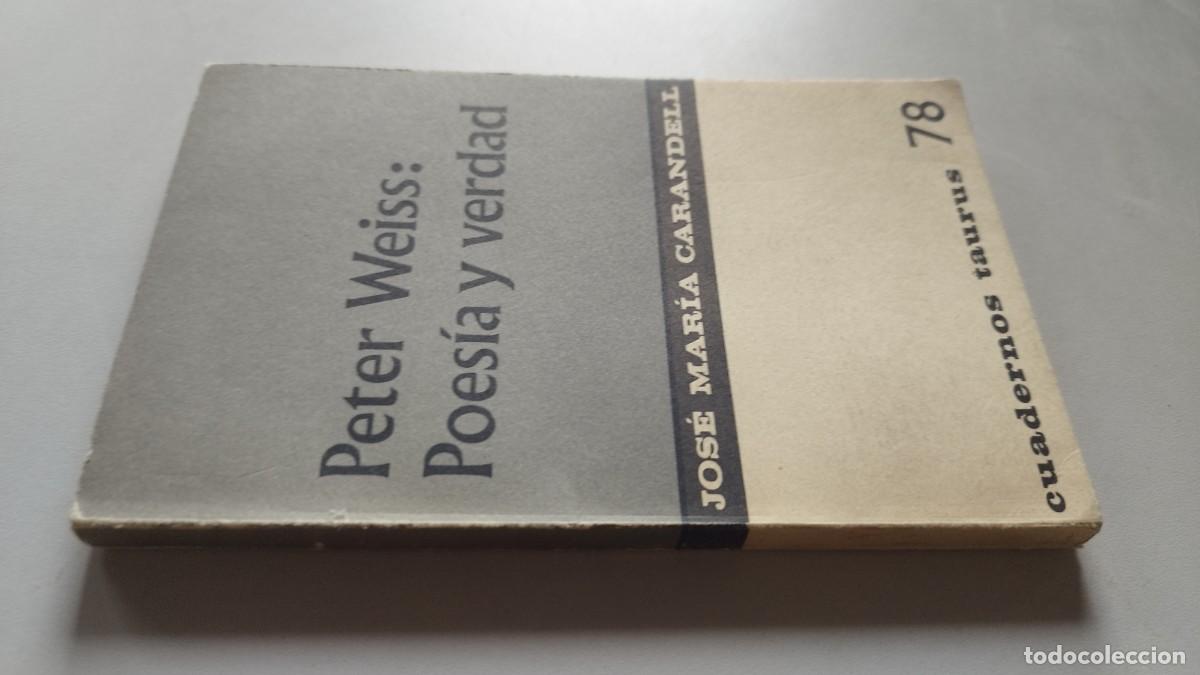 Libros de segunda mano: PETER WEISS:POESIA Y VERDAD / JOSE MARIA CARANDELL / GV 82 / TAURUS