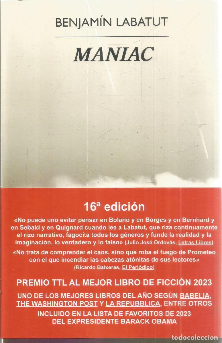 Libros de segunda mano: BENJAMIN LABATUT. MANIAC. ANAGRAMA. - Foto 1