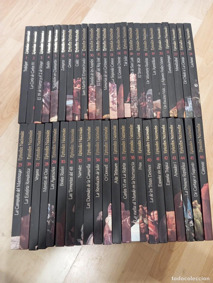 Libros de segunda mano: 'Episodios Nacionales'. Benito P&eacute;rez Gald&oacute;s. Club Internacional del Libro. 46 volumenes. Completo.