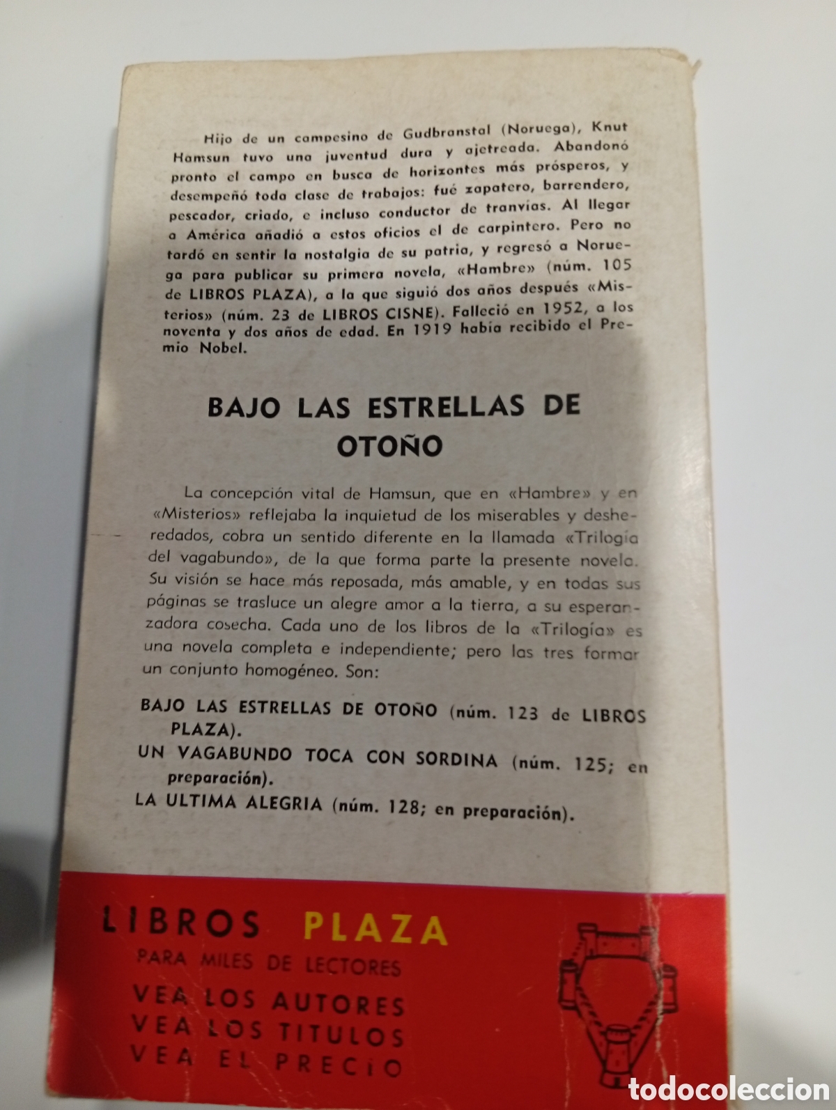 Libros de segunda mano: Bajo las estrellas de oto&ntilde;o Knut Hamsun - Foto 2