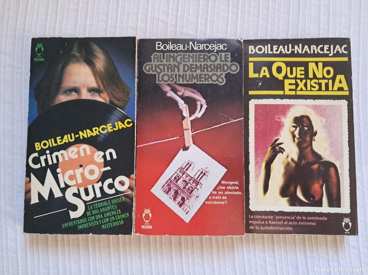 Libros de segunda mano: Lote 3 libros policiacos de Boileau-Narcejac