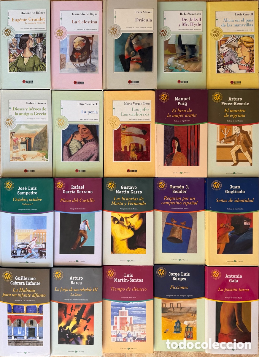 Libros de segunda mano: LOTE DE 20 LIBROS DE LAS 100 MEJORES NOVELAS DEL SIGLO XX - BIBLIOTECA EL MUNDO - CELESTINA HAMLET