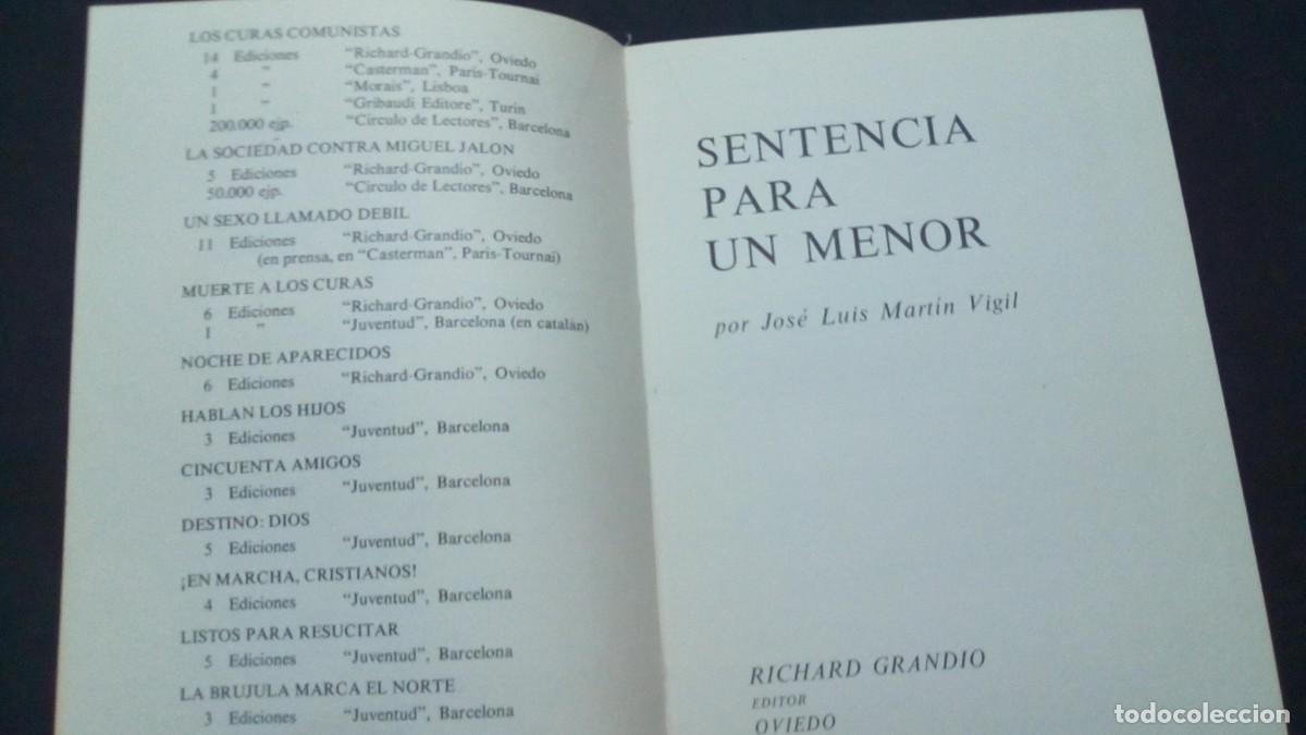 Livros em segunda m&atilde;o: SENTENCIA PARA UN MENOR-JOS&Eacute; LU&Iacute;S MART&Iacute;N VIGIL-TAPA DURA