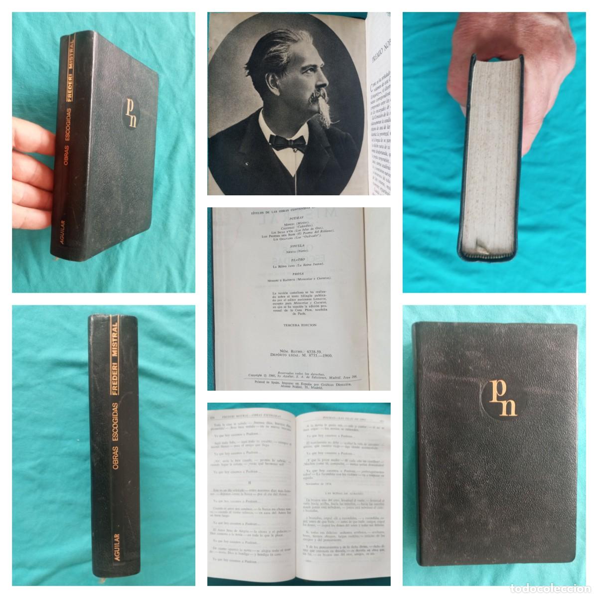Libros de segunda mano: FREDERI MISTRAL OBRAS ESCOGIDAS AGUILAR COLECCION BIBLIOTECA PREMIOS NOBEL EN PIEL 1960 1130PGS U69