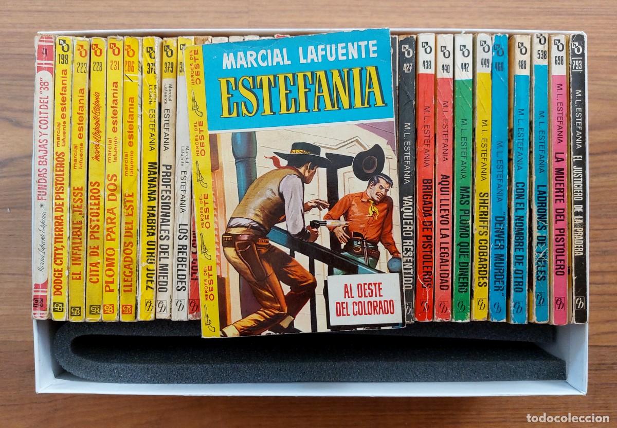 Libros de segunda mano: COLECCION HEROES DEL OESTE BRUGUERA - LOTE 32 NOVELAS ANTIGUAS-BOLSILIBROS-PULP (BUEN ESTADO)