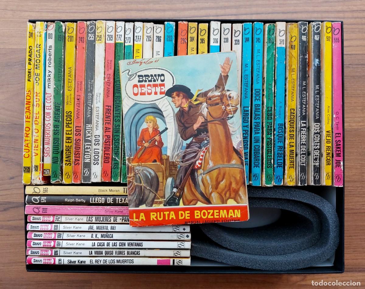 Libros de segunda mano: COLECCION BRAVO OESTE BRUGUERA - LOTE 40 NOVELAS ANTIGUAS-BOLSILIBROS-PULP (BUEN ESTADO)