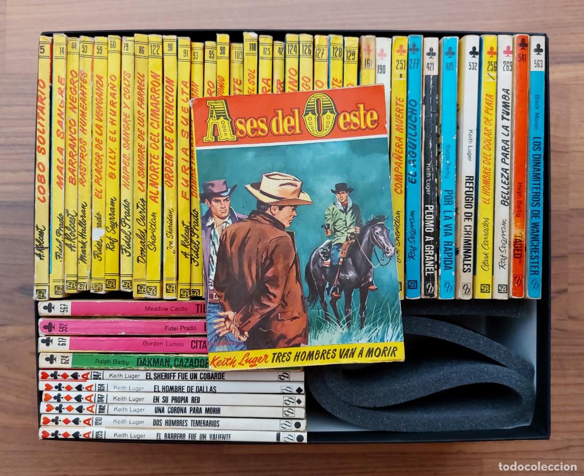 Libros de segunda mano: COLECCION ASES DEL OESTE BRUGUERA - LOTE 45 NOVELAS ANTIGUAS-BOLSILIBROS-PULP (BUEN ESTADO)