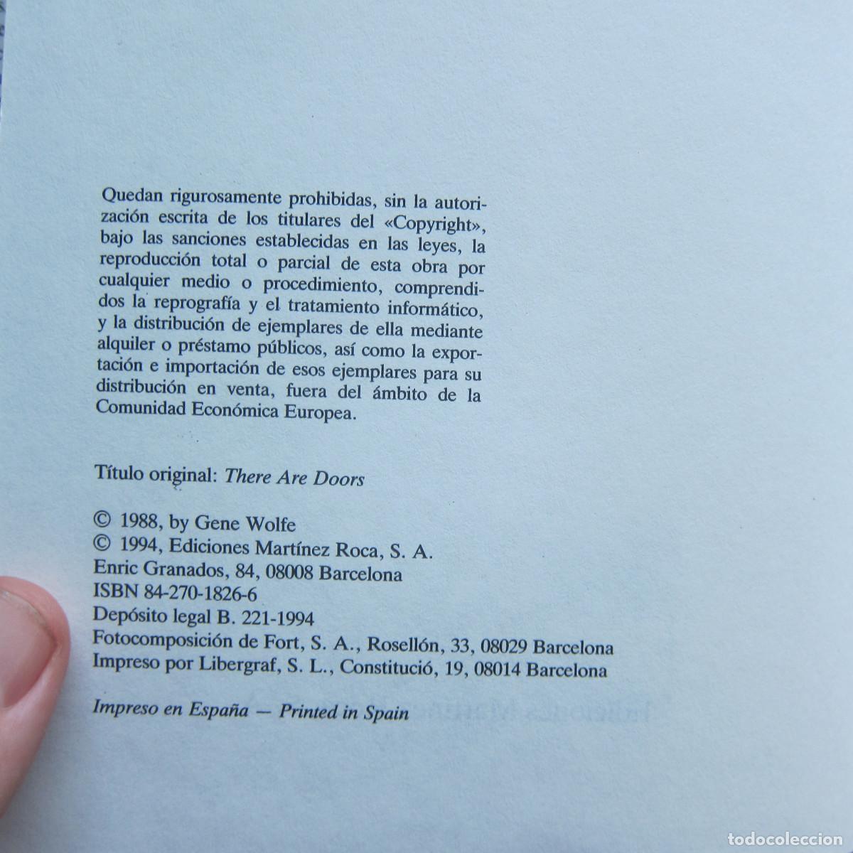 Libros de segunda mano: PUERTAS - GENE WOLFE (MR) NOVELA - Foto 10