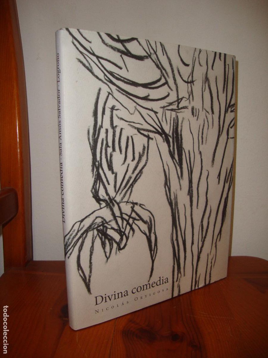 Libros de segunda mano: DIVINA COMEDIA. CATALOGO ACOMPAADO DE DIBUJO ORIGINAL FIRMADO SOBRE TARJETA DE EXPOSICION. - NICOLAS