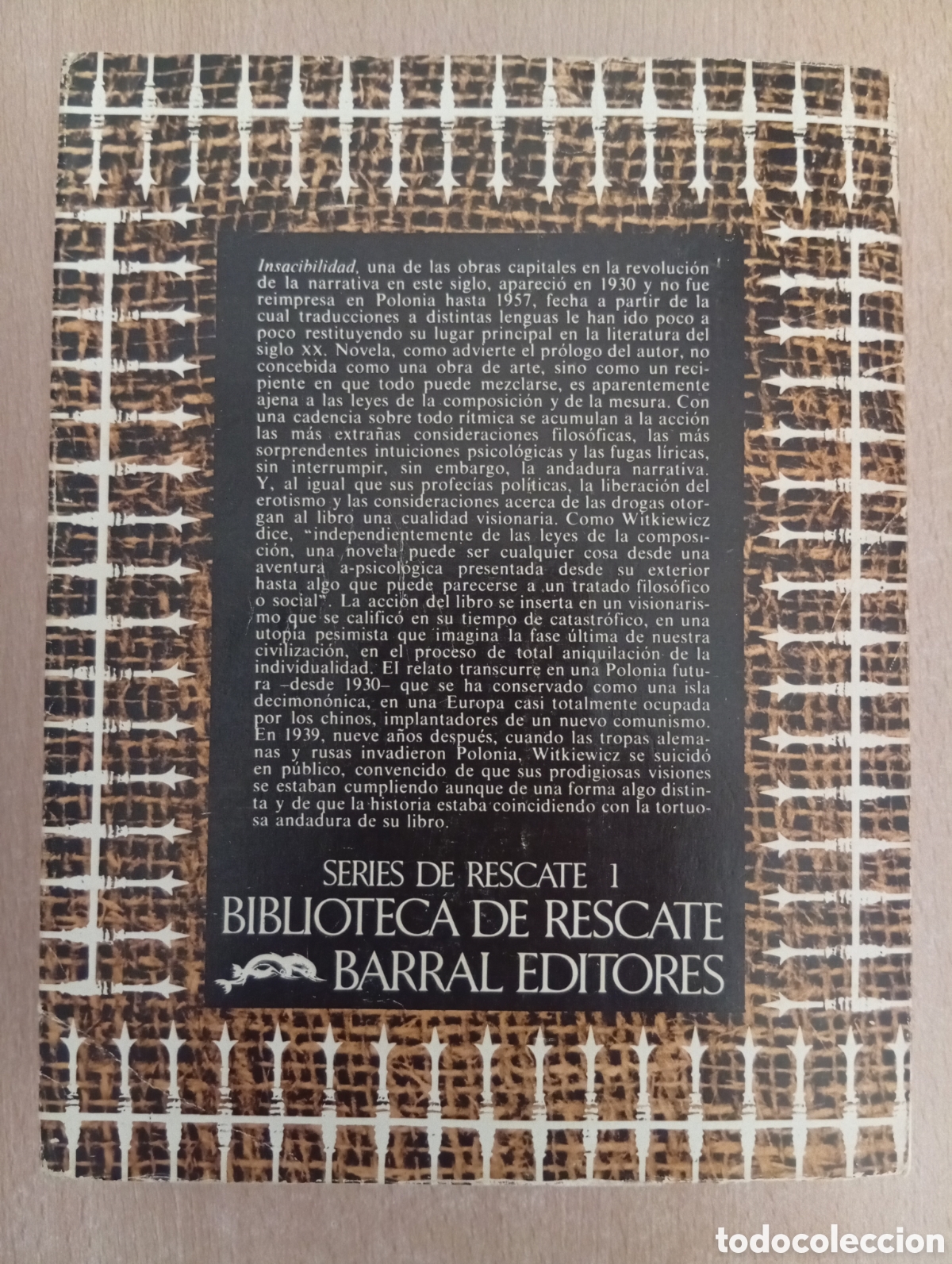 Libros de segunda mano: INSACIABILIDAD. Stanisław Ignacy Witkiewicz - Foto 4