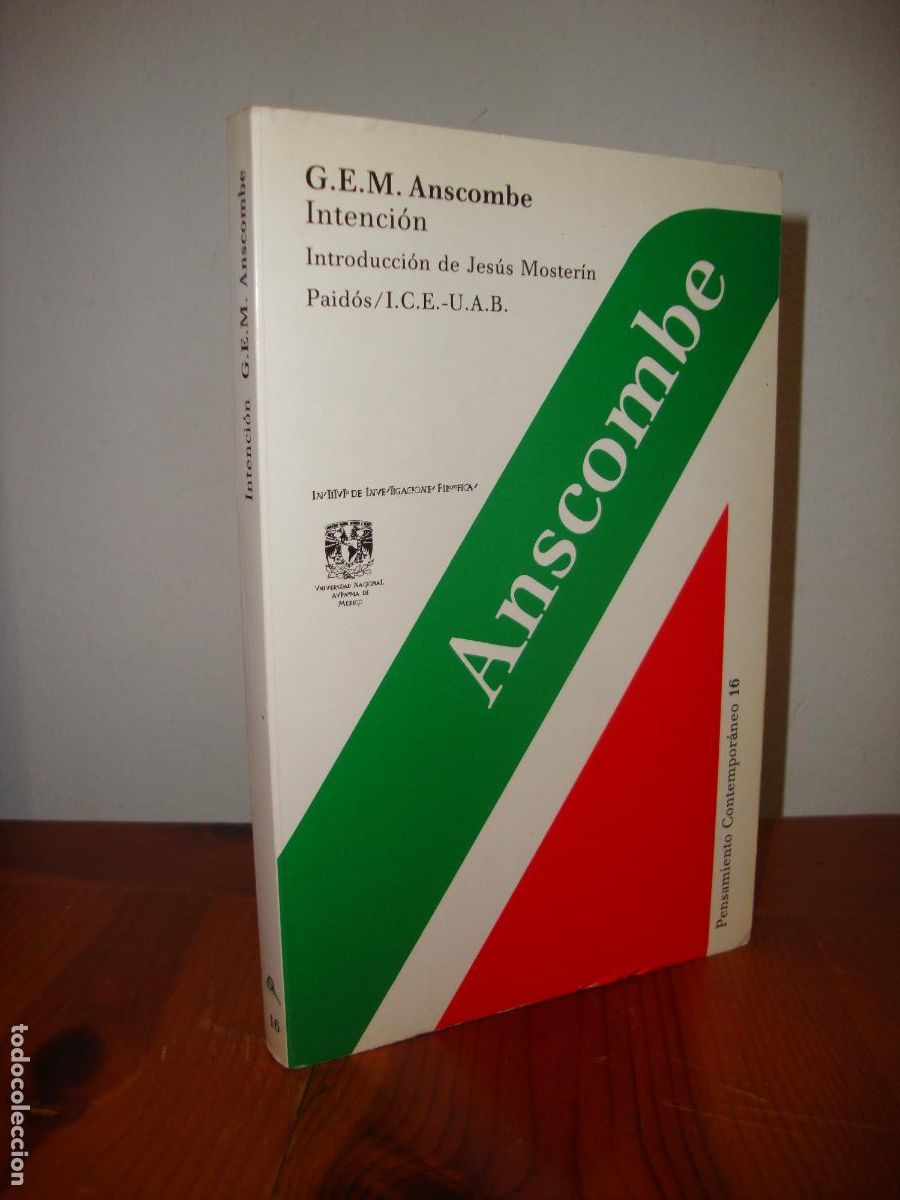 Libros de segunda mano: INTENCION (PAIDOS) - G. E. M. ANSCOMBE