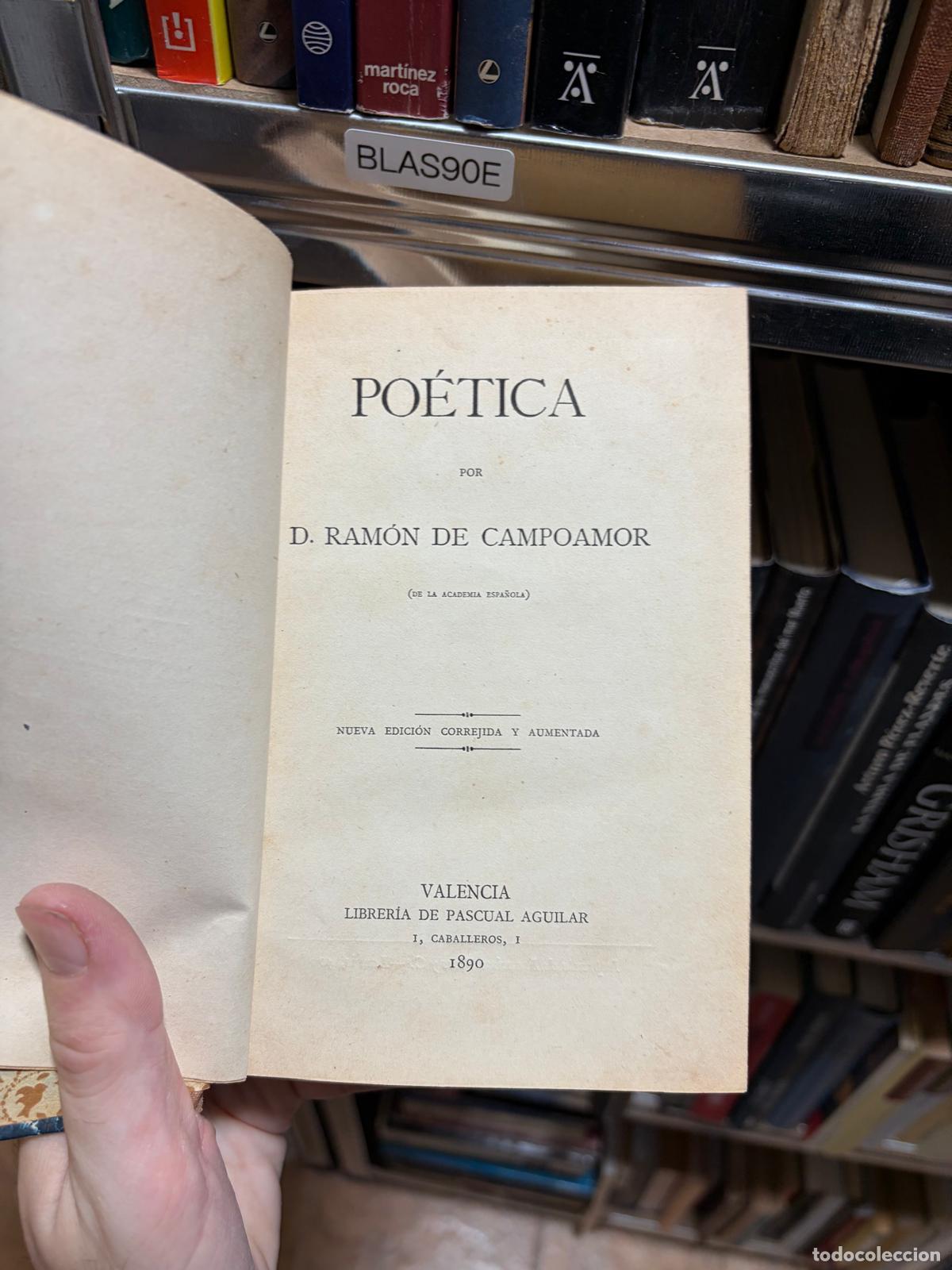 Livros em segunda m&atilde;o: BLAS90E PO&Eacute;TICA Ram&oacute;n de Campoamor, Librer&iacute;a de Pascual Aguilar, 1890