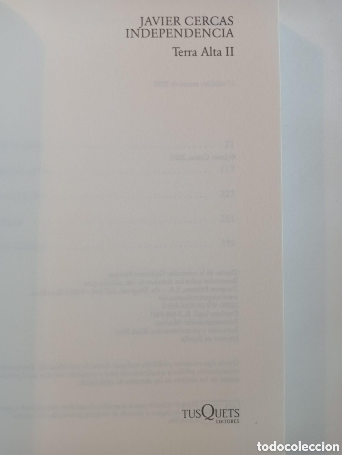 Libros de segunda mano: Independencia / Javier Cercas - Foto 3