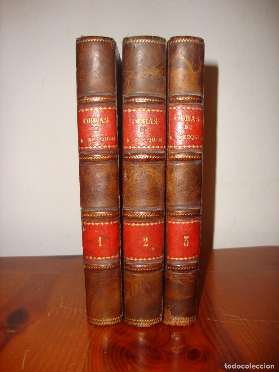 Libros de segunda mano: OBRAS (CUARTA EDICION, AUMENTADA CON VARIAS POESIAS Y LEYENDAS, A&Ntilde;O 1885) - GUSTAVO ADOLFO BECQUER