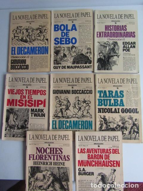 Gebrauchte B&uuml;cher: LOTE DE 8 CUADERNOS DE LA NOVELA DE PAPEL DE BRUGUERA A&Ntilde;OS 80