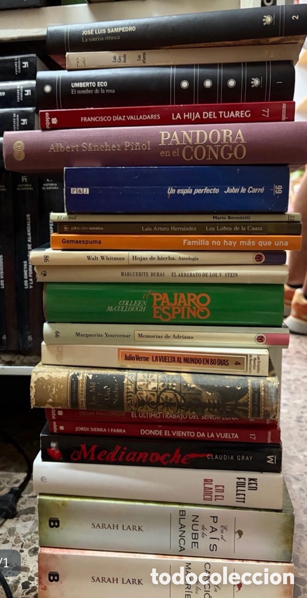 Libros de segunda mano: Lote A de 21 novelas en espa&ntilde;ol- le carre, sampedro, duras, Colleen McCullough