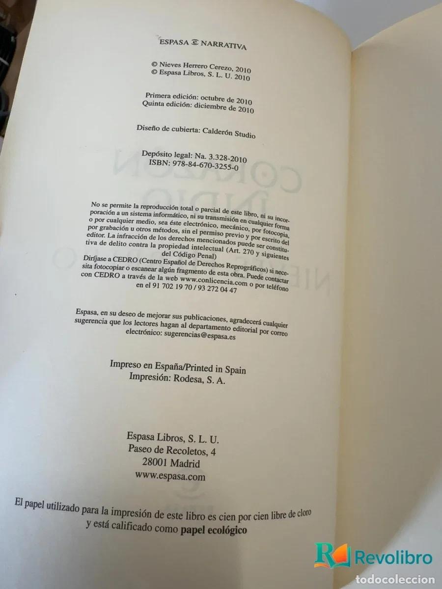 Libros de segunda mano: Coraz&oacute;n Indio - Nieves Herrero - Foto 3
