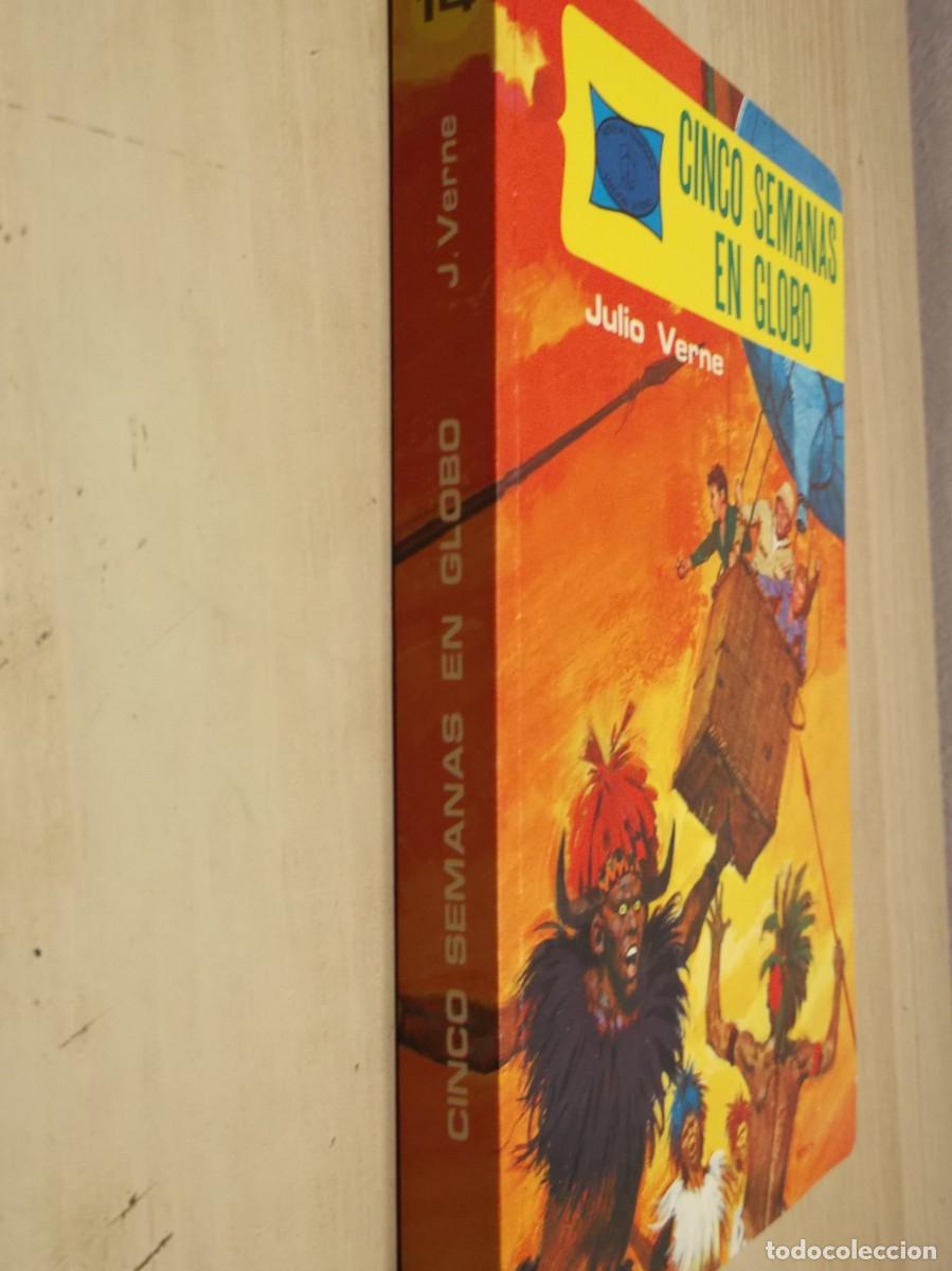 Libros de segunda mano: Cinco semanas en globo - Julio Verne - TAPA DURA 1979