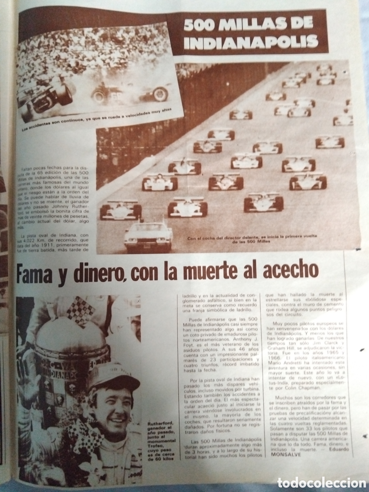 Libros de segunda mano: Prensa 500 Millas de Indian&aacute;polis en 1981 - Foto 1