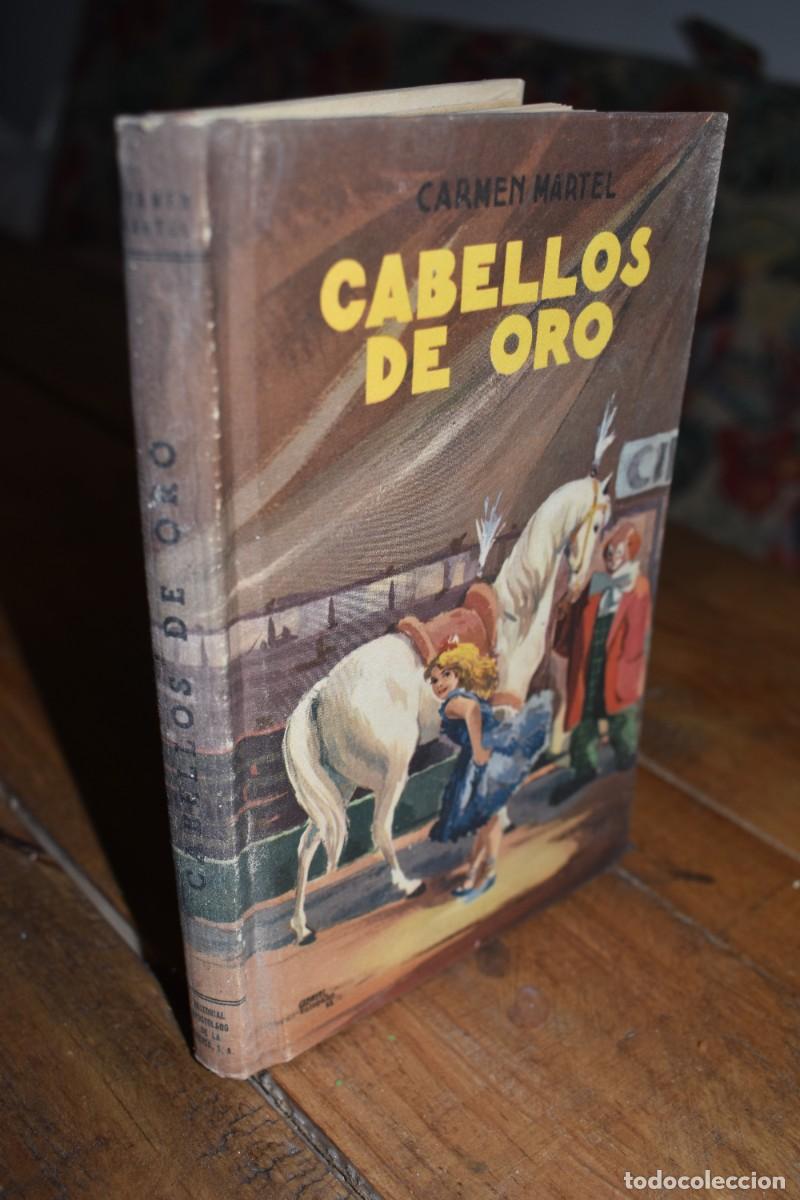 Libros de segunda mano: CABELLOS DE ORO. LA PEQUE&Ntilde;A FLOR. Carmen Martel. Apostolado de la prensa, 1954. Tapa dura