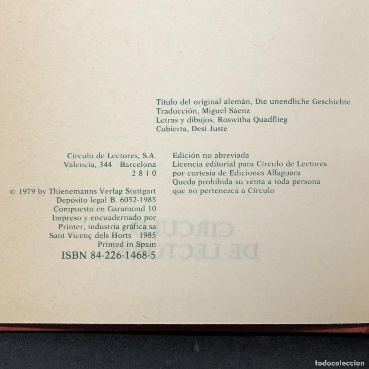 Libros de segunda mano: MICHAEL ENDE - LA HISTORIA INTERMINABLE - C&Iacute;RCULO DE LECTORES / 539 - Foto 4