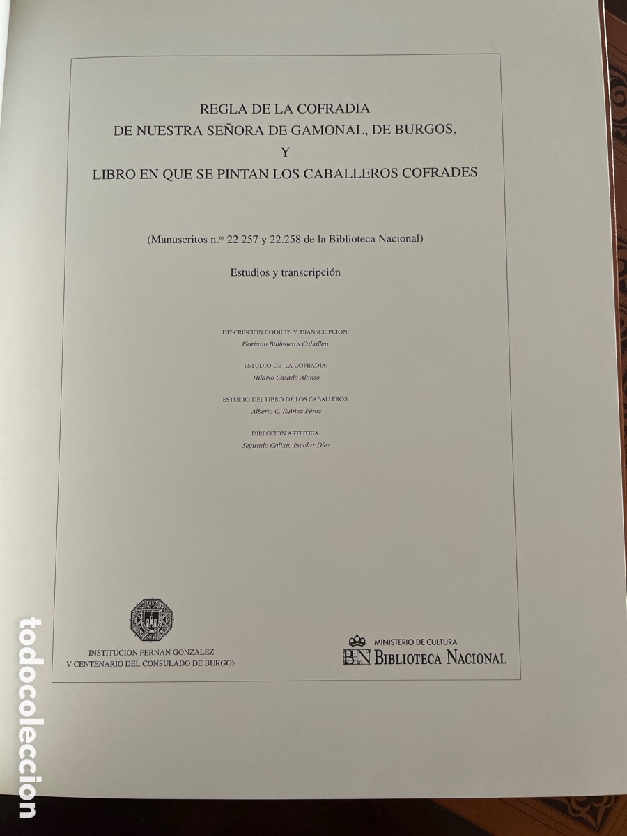 Libros de segunda mano: Reglas de la cofrad&iacute;a Gamonal - Foto 2