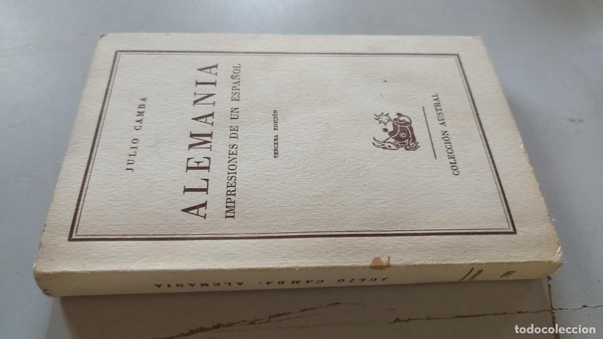 Libros de segunda mano: ALEMANIA IMPRESIONES DE UN ESPA&Ntilde;OL / JULIO CAMBA / GRAVOL 33 / AUSTRAL ESPASA CALPE