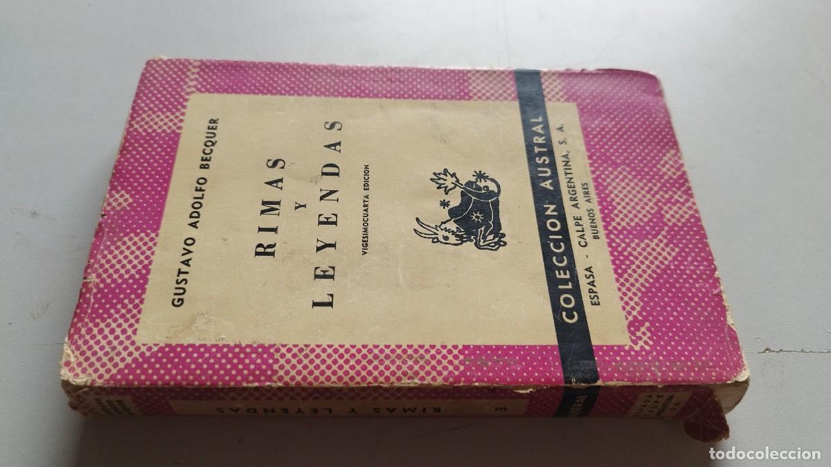 Libros de segunda mano: RIMAS Y LEYENDAS / GUSTAVO ADOLFO BECQUER / GRAVOL 43 / ESPASA CALPE