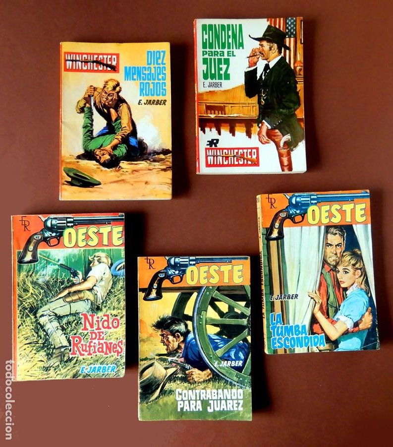Libros de segunda mano: OESTE Y WINCHESTER - E. JARBER - LOTE DE 5 EJEMPLARES - EDITORIAL ROLLAN