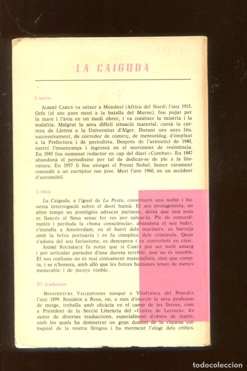 Libros de segunda mano: Albert Camus. La caiguda. ed. Vergara 1964 - Foto 2