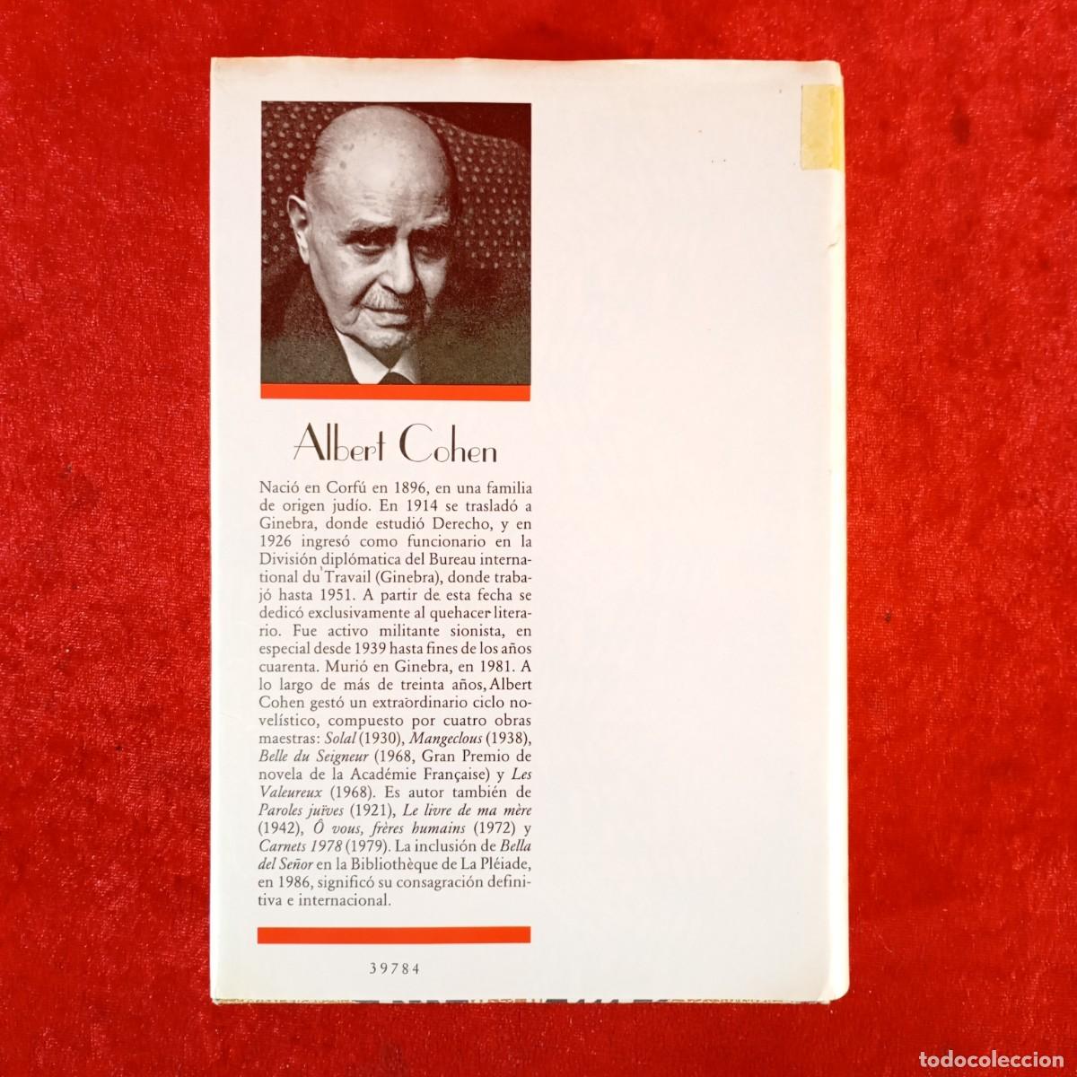 Libros de segunda mano: BELLA DEL SE&Ntilde;OR - ALBERT COHEN - C&Iacute;RCULO DE LECTORES / 749 - Foto 2