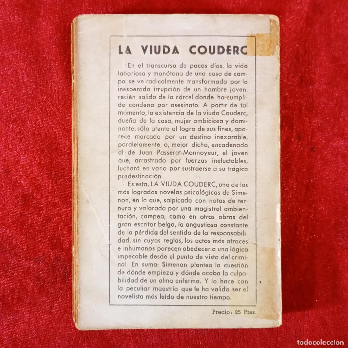 Libros de segunda mano: SIMENOM - LA VIUDA COUDERC - EDITORIAL ALBOR / 817 - Foto 2