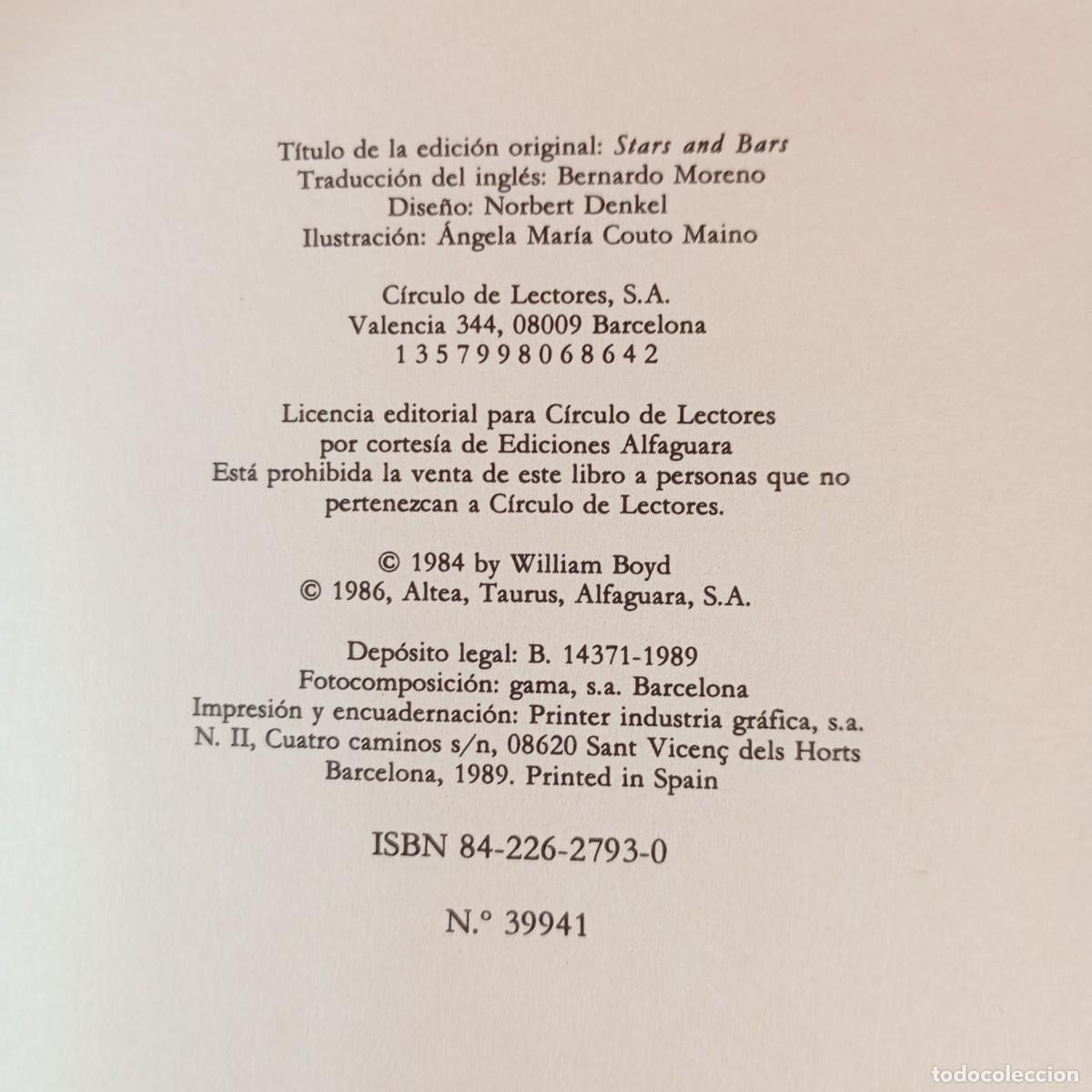 Libros de segunda mano: WILLIAM BOYD - BARRAS Y ESTRELLAS - C&Iacute;RCULO DE LECTORES / 856 - Foto 4