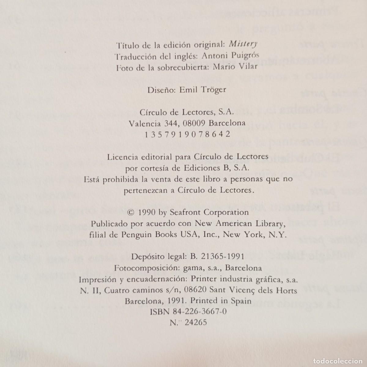 Libros de segunda mano: PETER STRAUB - MISTERIO - C&Iacute;RCULO DE LECTORES / 911 - Foto 4