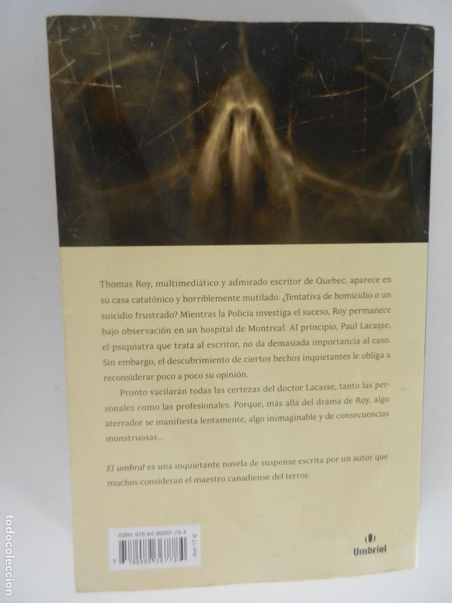Libros de segunda mano: EL UMBRAL - PATRICK SEN&Eacute;CAL - EDICIONES URANO 2009. - Foto 2
