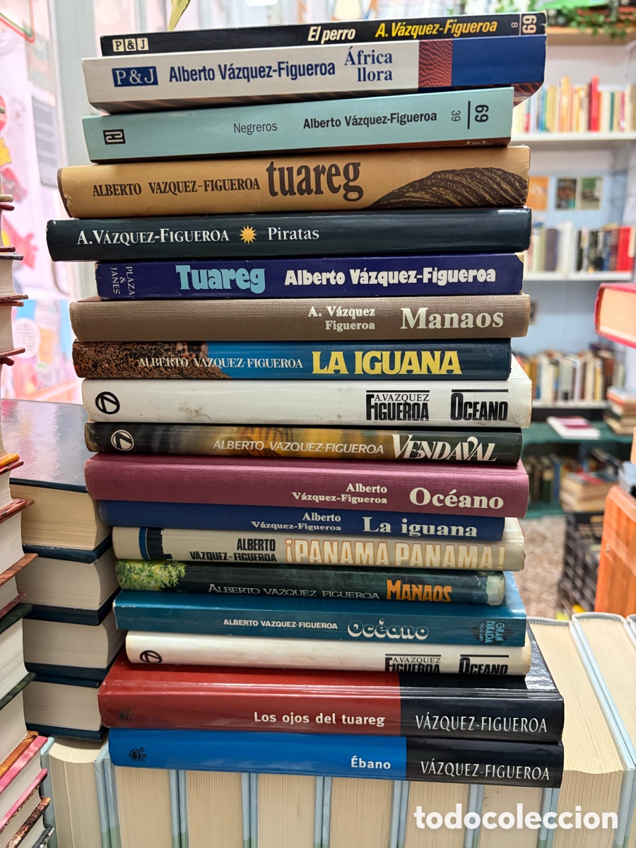 Libros de segunda mano: Lote de 18 novelas de Alberto V&aacute;zquez Figueroa